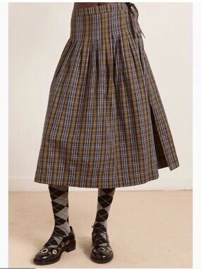 Damson Madder Josie Midi Skirt Plaid